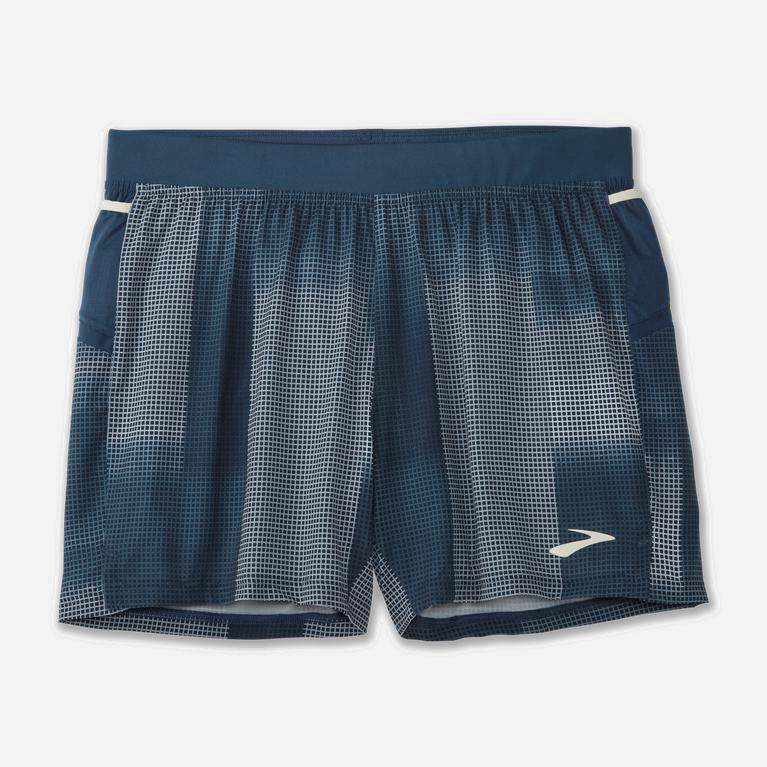 Brooks Sherpa 5 2-In-1 Løpeshorts Herre Pris - Indigo - Norge (ALQ316549)